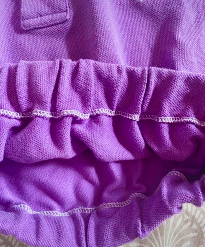 Polo Ralph Lauren violet crop top custom - photo numéro 4