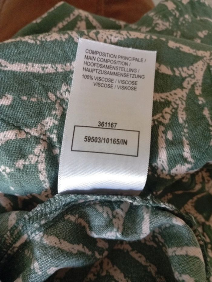 Damart - tee-shirt fluide, taille 40 | vert et crème - printemps été - photo numéro 5