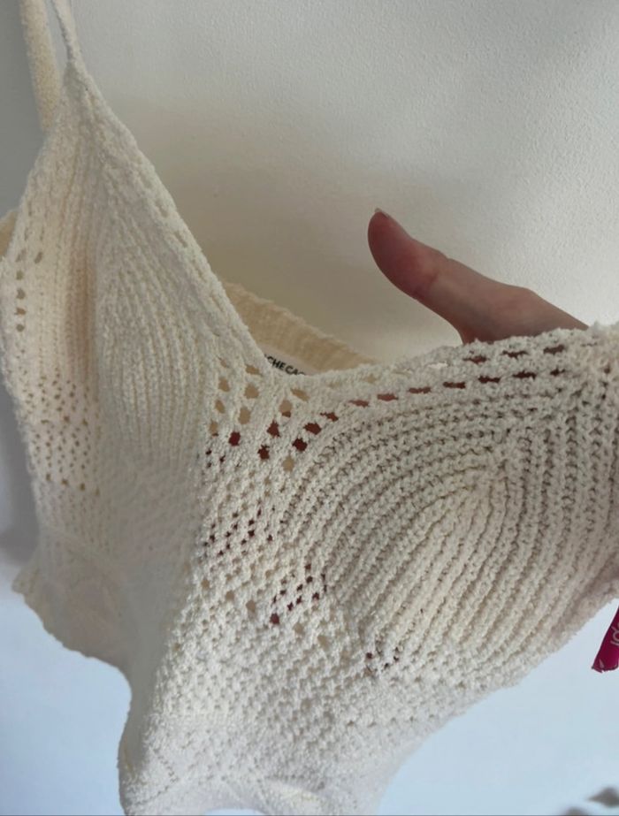 Crop top effet macramé - photo numéro 3