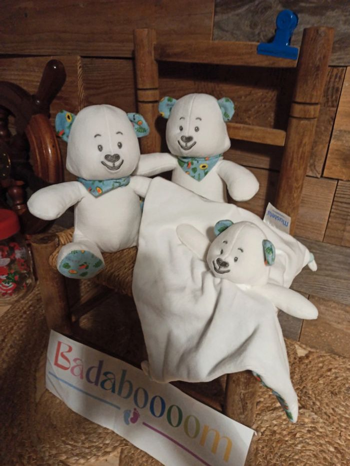 Peluche et doudou ours Mustela tbe - photo numéro 5