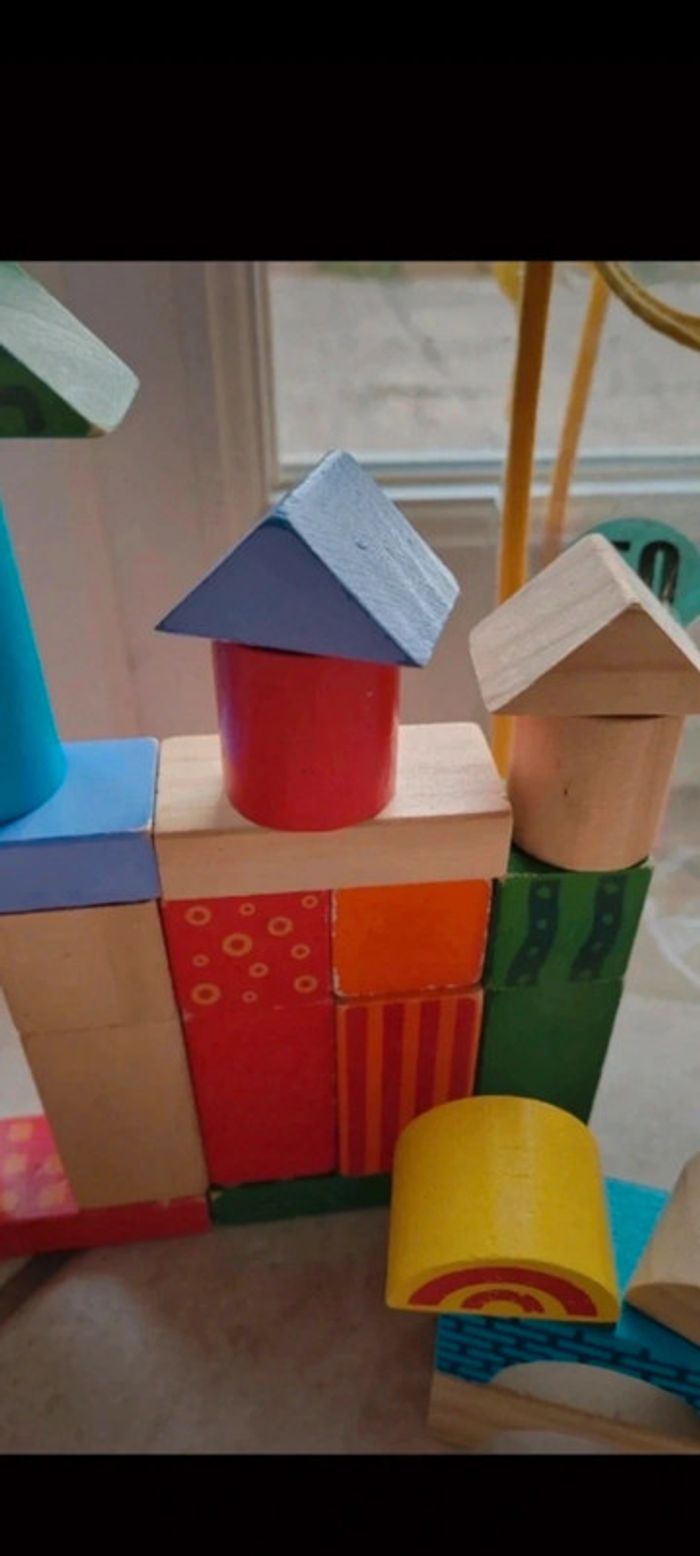 💙Bloc de construction en bois avec sacoche - photo numéro 4