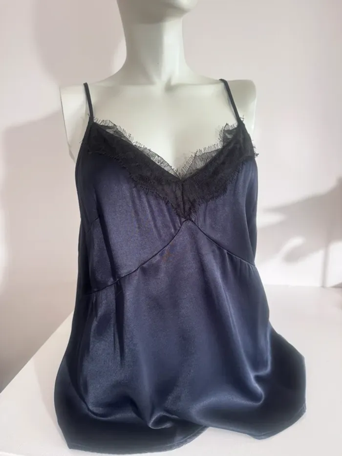 Top satin & dentelle Etam – Taille 40 - photo numéro 2