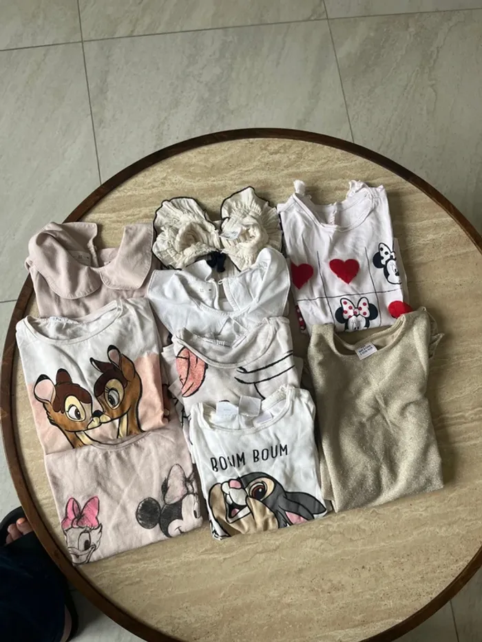 Lot de tee shirt manche longue bébé fille