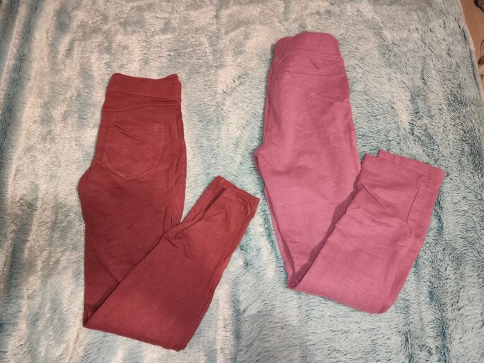 Lot de 2 pantalons leggings 8 ans - photo numéro 4