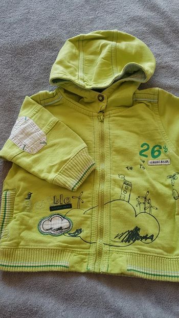 Veste zippé vert anis sergent major