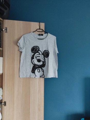 Tee-shirt gris mickey noir - Disney Mickey Mouse - Taille L 40