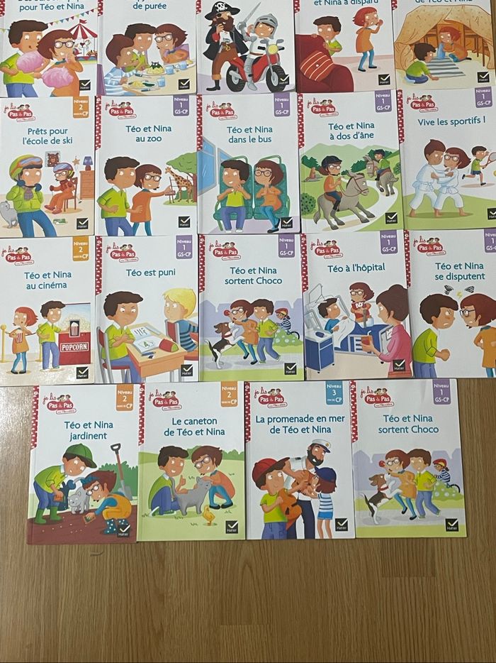 Lot de 19 livres premières lectures je lis pas a pas avec Téo et Nina GS/CP - photo numéro 4