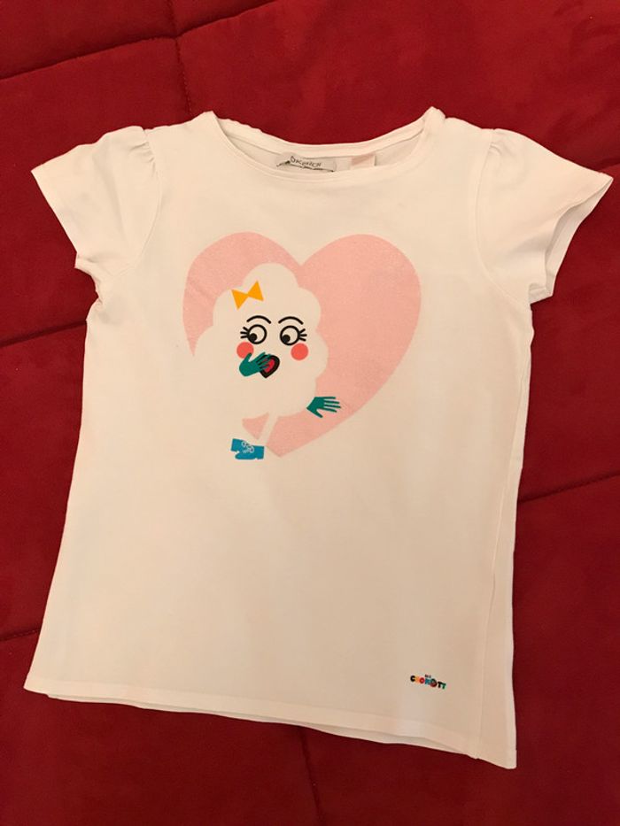T-Shirt manches courtes blanc 6 Ans