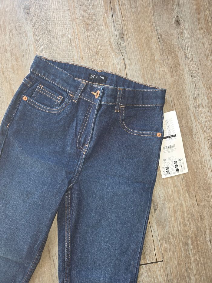 Jean fille bleu taille 11 - 12 ans neuf - photo numéro 2