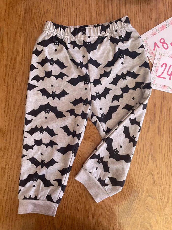 Ensemble jogging gris à chauve-souris noir SHEIN 18-24 mois - photo numéro 3