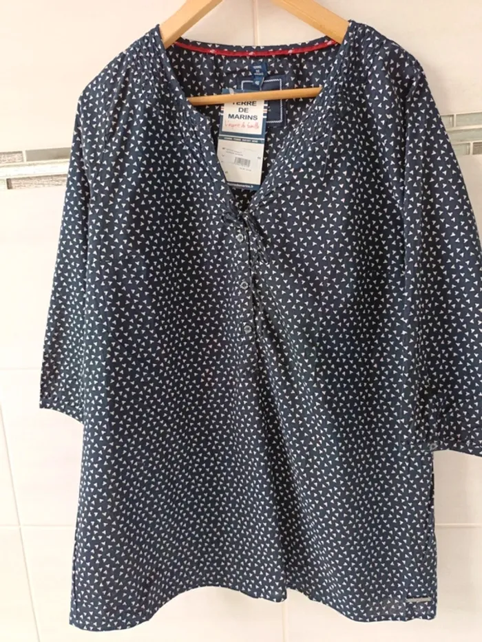 Chemise Terre de Marins t.46, 100% coton - photo numéro 2
