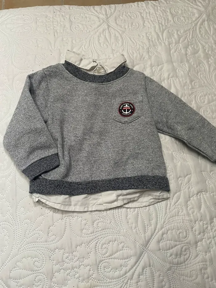 Sweat effet chemise