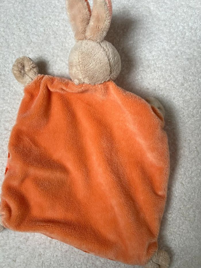 Doudou plat lapin orange - photo numéro 3