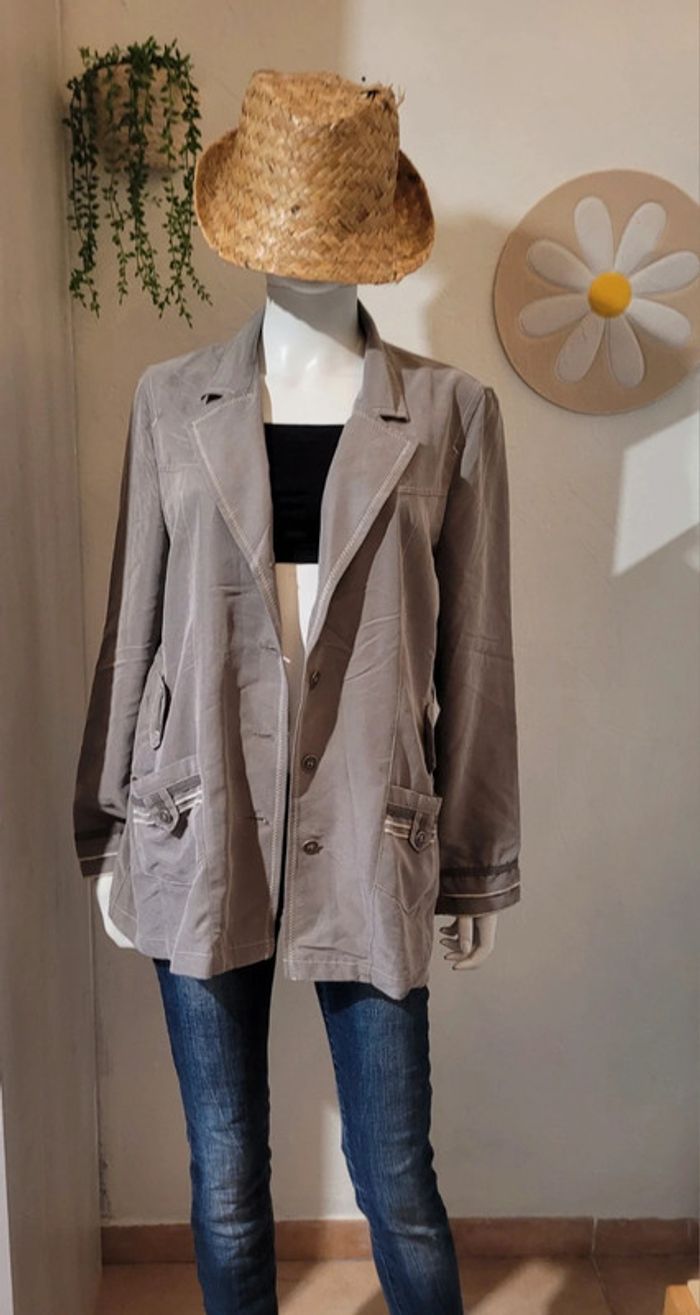 Veste légère douce aspect suedine - photo numéro 3