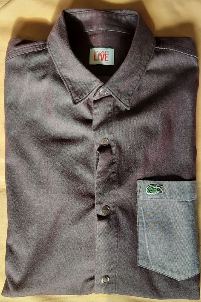 Chemise Lacoste Live bordeaux - photo numéro 3