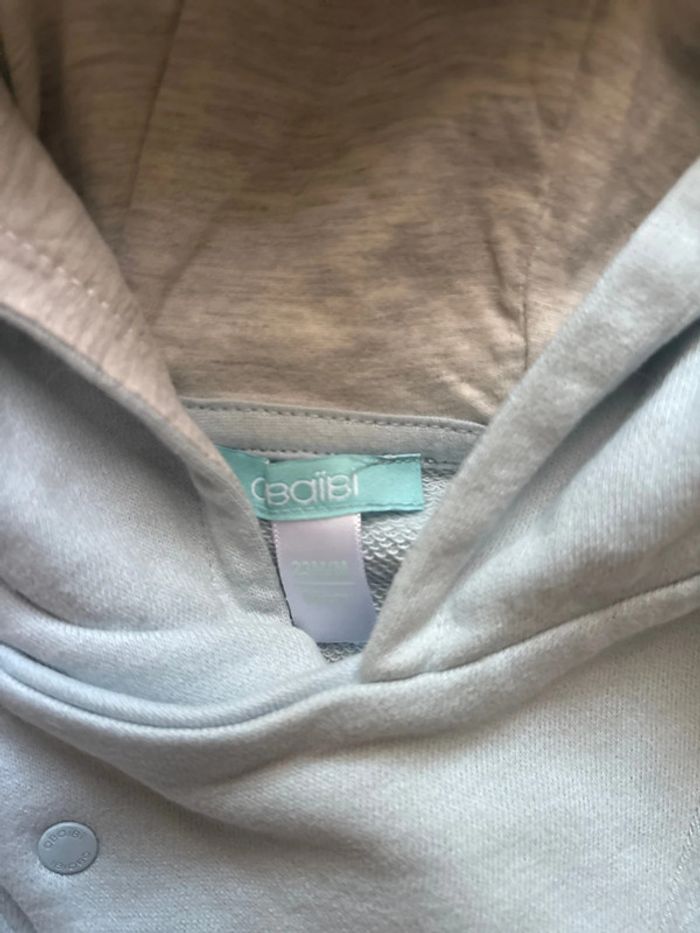 Sweat-shirt capuche bleu 23 mois - photo numéro 2