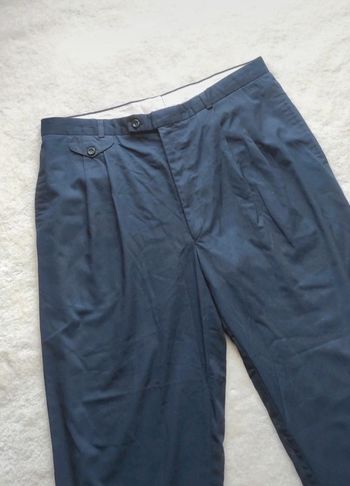 Pantalon à pince pantalon de costume 48 bleu marine