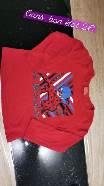 T-shirt manche longue miraculous 6ans