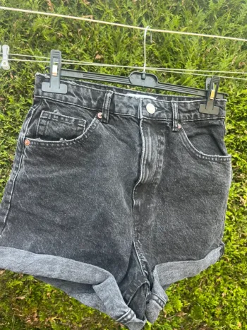 short en jeans noir zara
