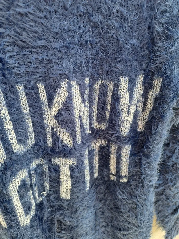 Pull d'hiver bleu - photo numéro 4