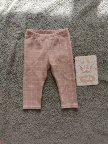Pantalon tweed rose 12 mois