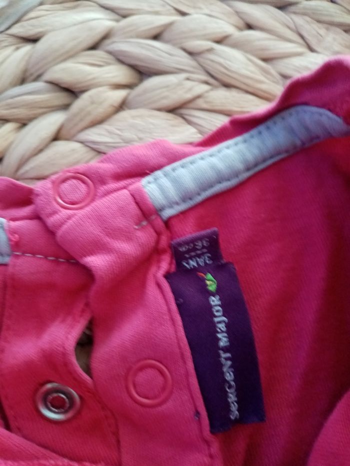 3 ans sergent major Tee-shirt imprimer rose /bon état - photo numéro 4