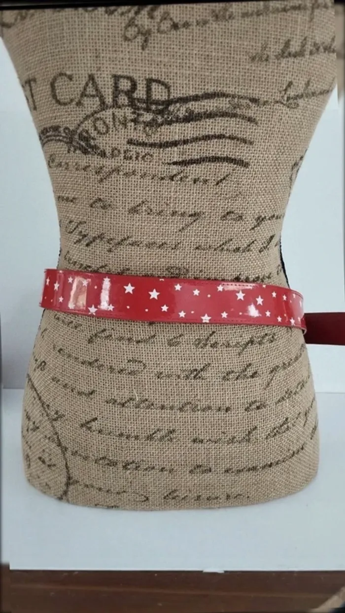 Ceinture rouge étoiles blanche 90 cm - photo numéro 5