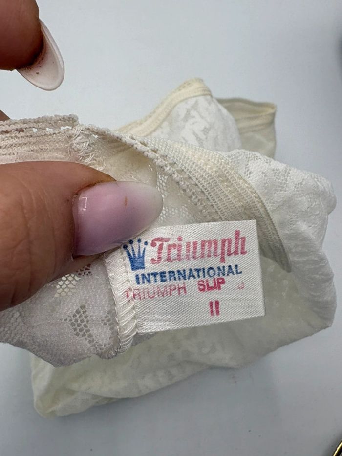 💞 Slip Claudine blanc Triumph vintage T2 💞 - photo numéro 14