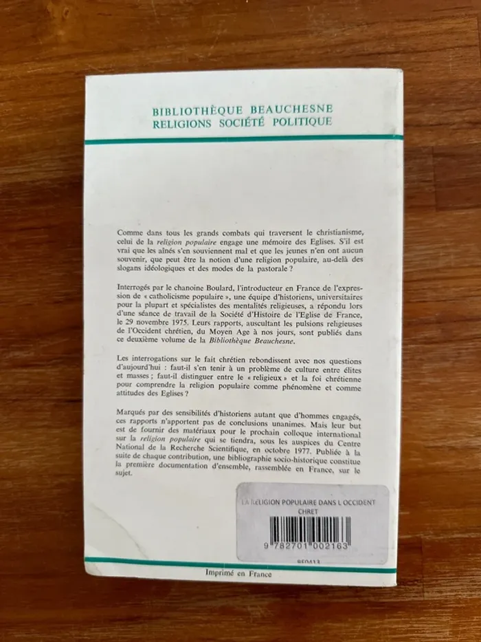 Livre la religion populaire, approche historique - photo numéro 3
