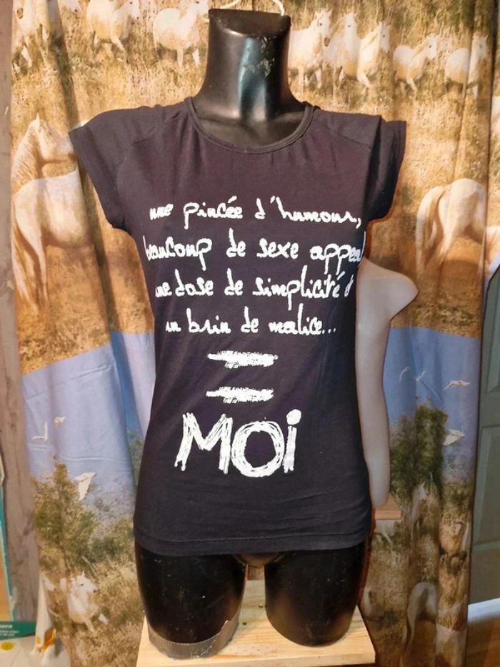 T shirt noir humour kwoman t 38 40