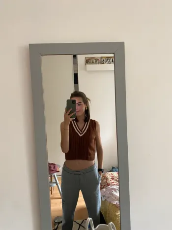 Pull sans manches marron - Nikkak