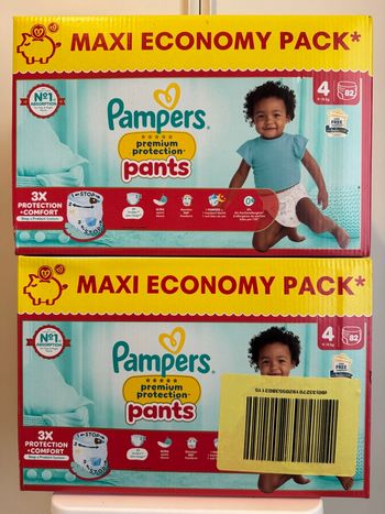 164 couches pampers premuim pants taille 4