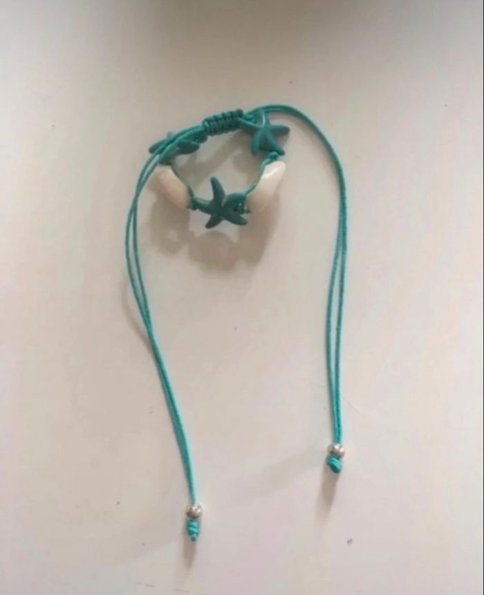 Bracelet de cheville NEUF thème estival avec coquillage et étoile de mer - photo numéro 5