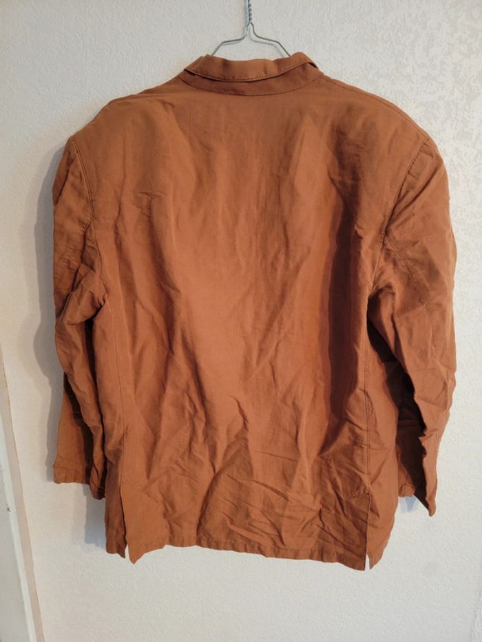 Veste blazer en lin aventure cargo effet vintage old money - photo numéro 2