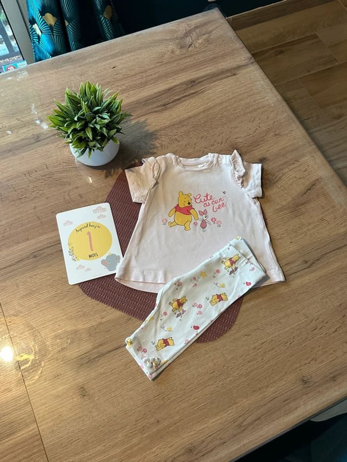 Ensemble leggings/tshirt Disney Winnie 💕 56cm