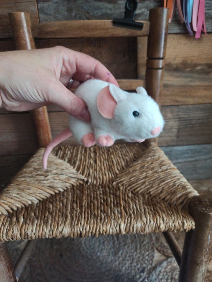 Peluche petite souris blanche tbe - photo numéro 4