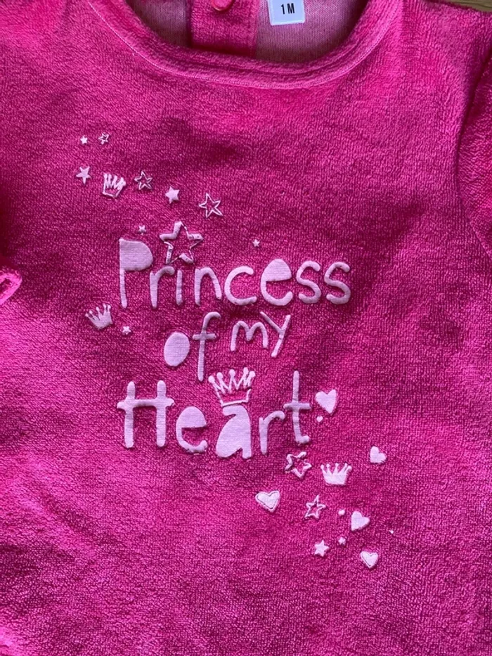 Pyjama hiver velours bébé fille 1 mois - photo numéro 2