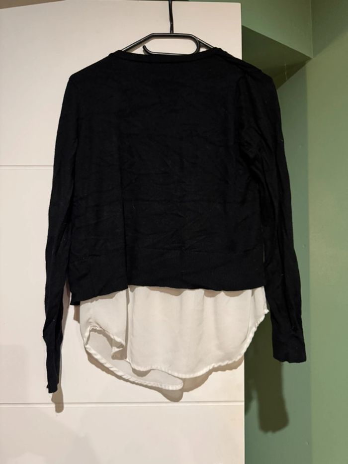 Pull noir tulle blanche - photo numéro 4