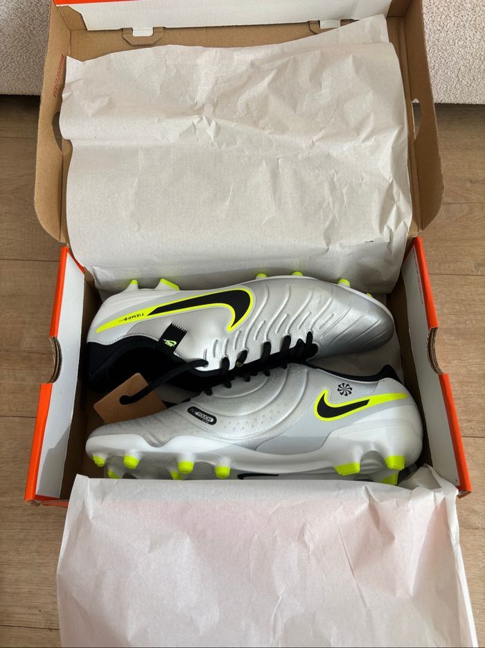 Chaussures Football Nike Tiempo Legend 10 X Academy FG/MG Argent 47 - photo numéro 8