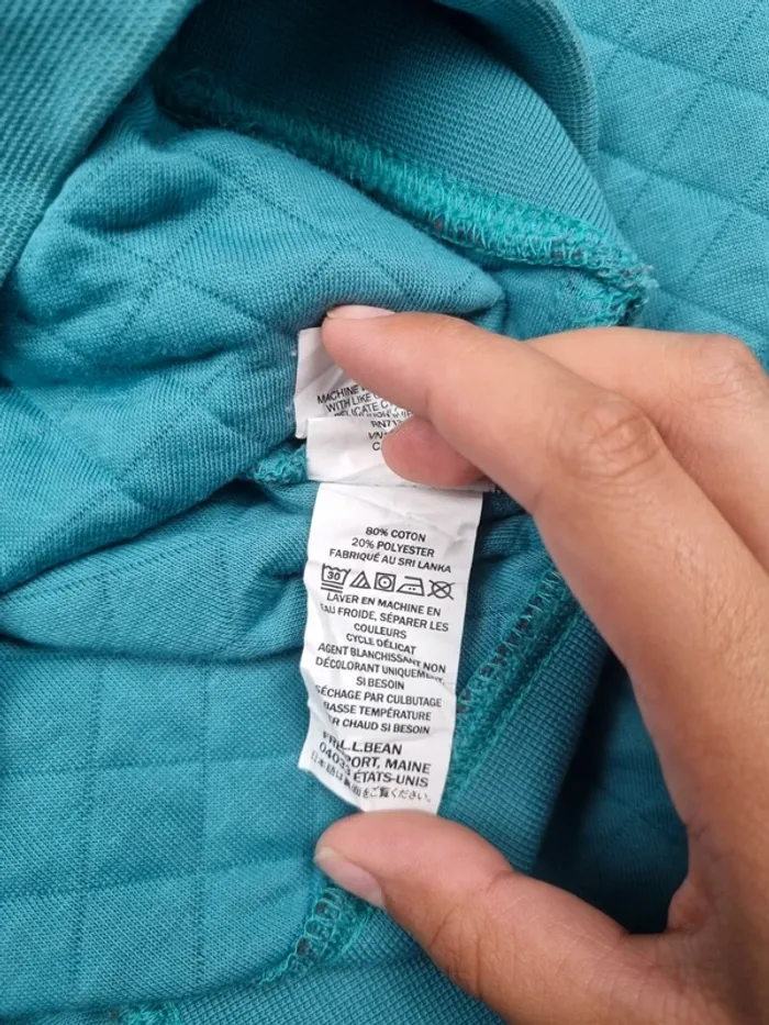 Pull L.L. Bean bleu matelassé – Taille XL Homme (mesures en photos) - photo numéro 11