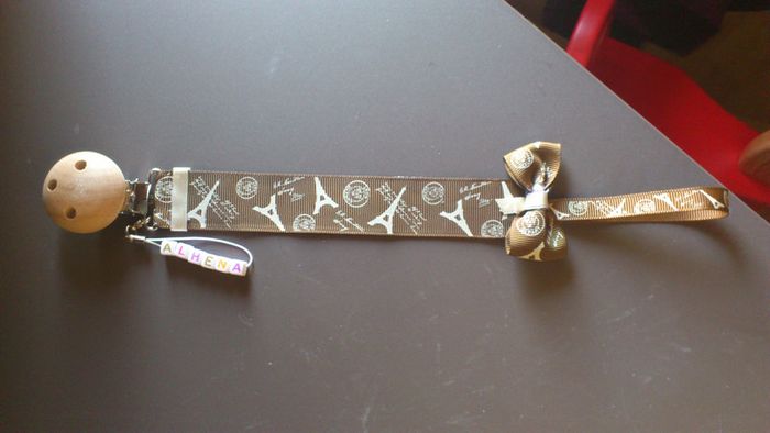 Lot 7 pièces + 1 attache sucette "Paris" café or ou Burberry au choix - photo numéro 14