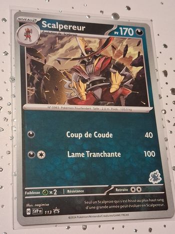 Carte Pokemon Scalpereur SVP 113 Promo