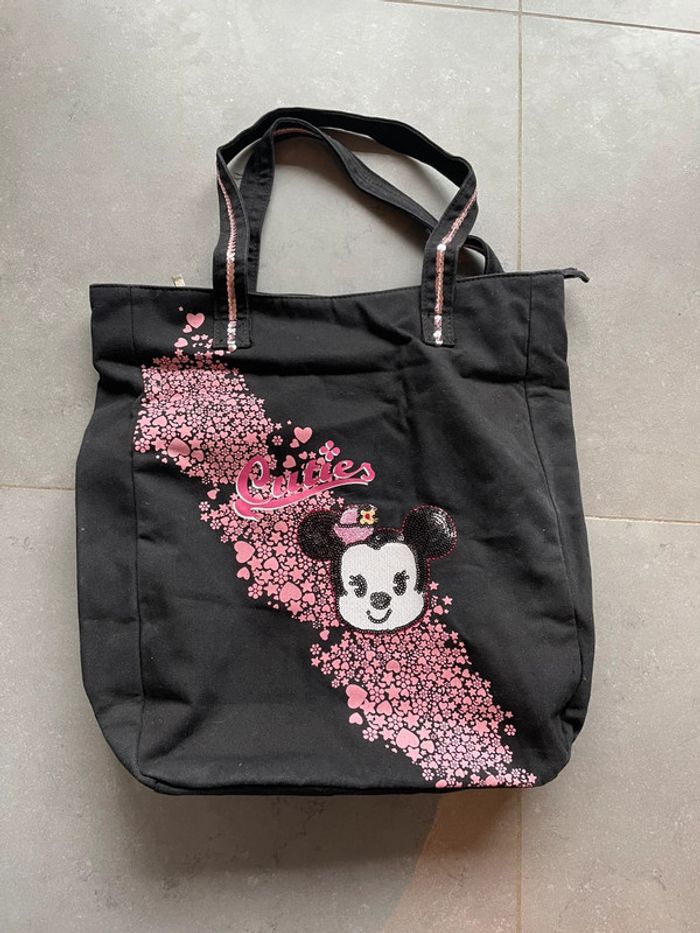 Sac fourre tout cabas plage Disney Minnie cuties