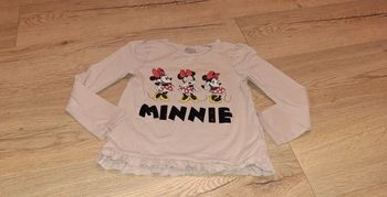 Haut manche longue rose poudrée taille 128 soit 8 ans disney minnie mouse