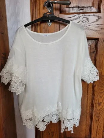Tee-shirt Pimkie Blanc - Détails fleuris