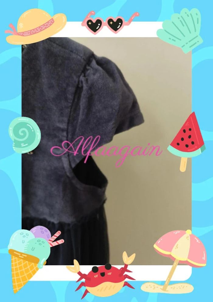 Robe velours tulle bleue original marines 7/8ans - photo numéro 6