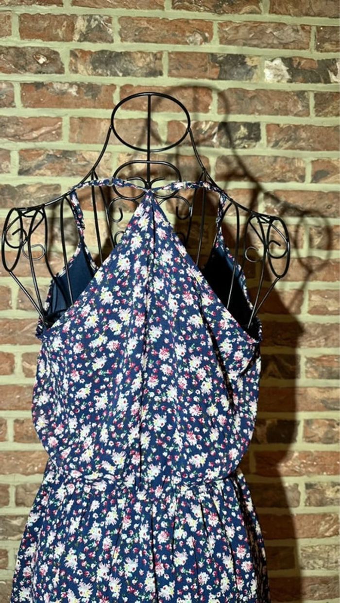 Robe bleue foncé à fleurs America Today Taille S/36 - photo numéro 10