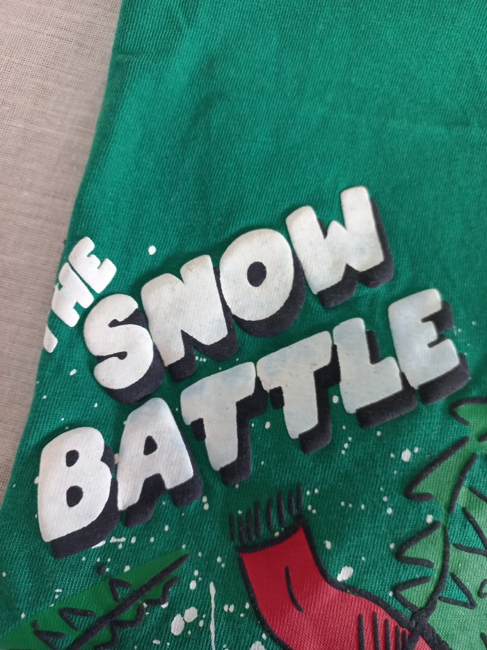 Tee-shirt manches longues Dinosaure Noël garçon 6 ans - photo numéro 9