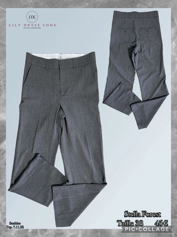 🩶 Pantalon de costume gris à pinces – Stella Forest – Taille 38 SOLDÉ -70% 🩶