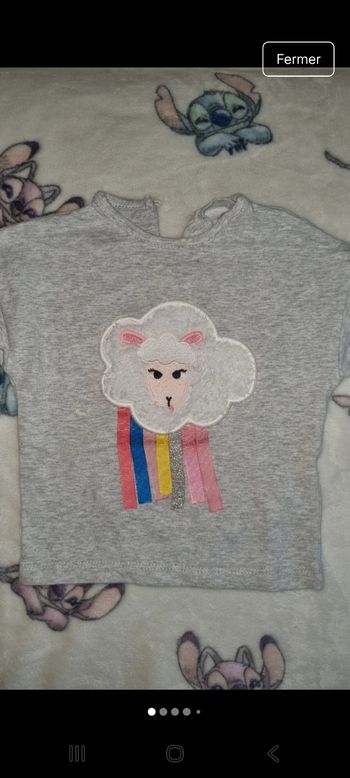 Tee-shirt manche longue 6 mois en très bon état